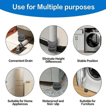 Height Adjustable Washing Machine Stand (Pack Of 4).